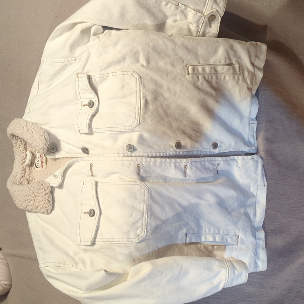 Stoosh Cream Sherpa Collar Jacket